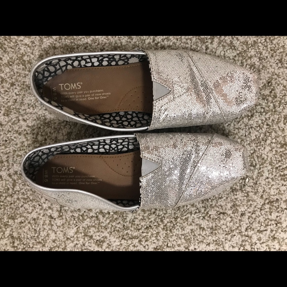 Holiday party ready Sparkly TOMS!